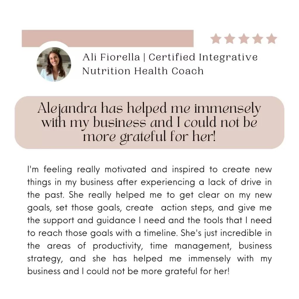 Ali Fiorella Testimonial